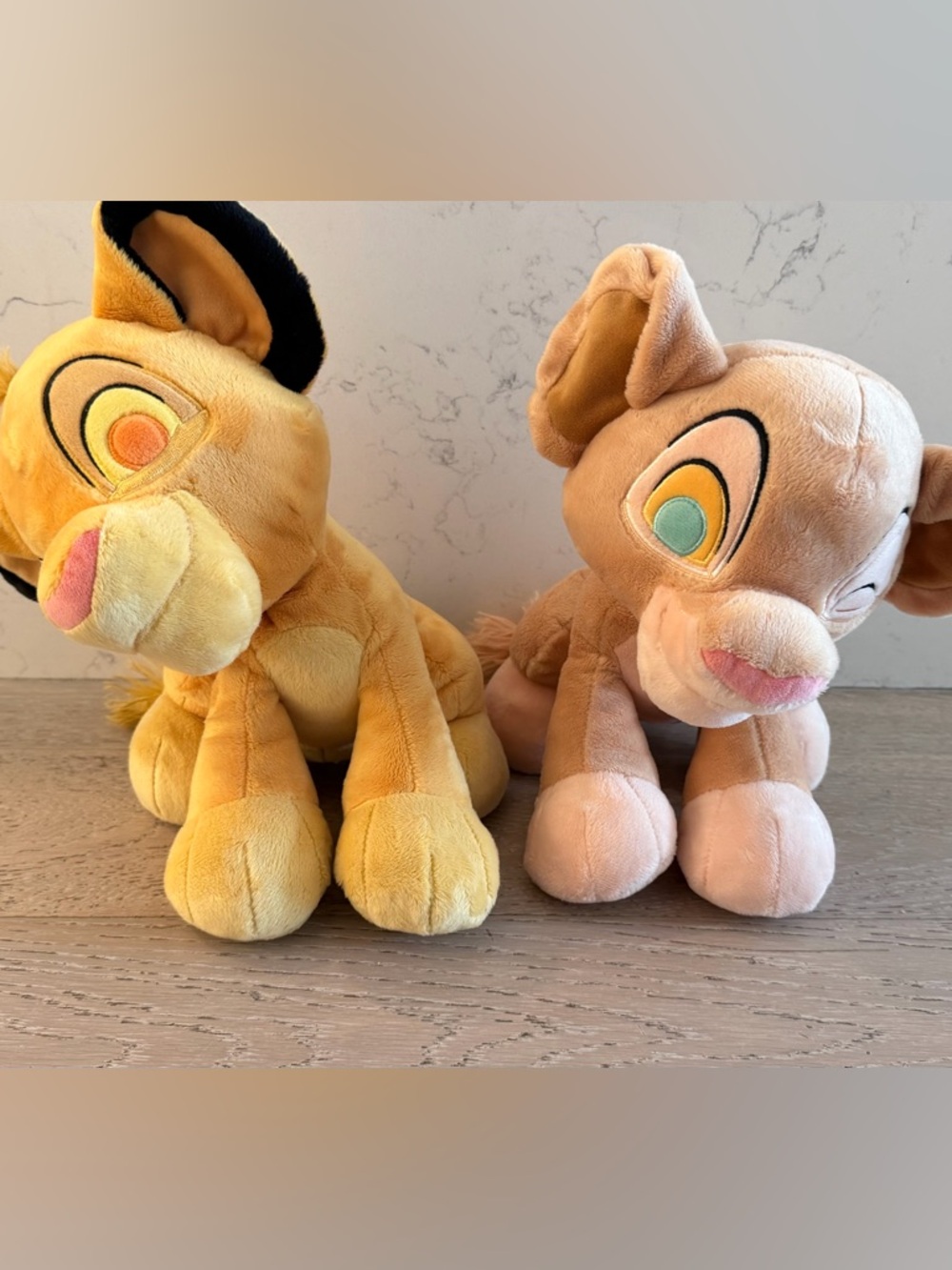 Disney The Lion King Simba and Nala Plush Pair - Yellow and Light Pink
